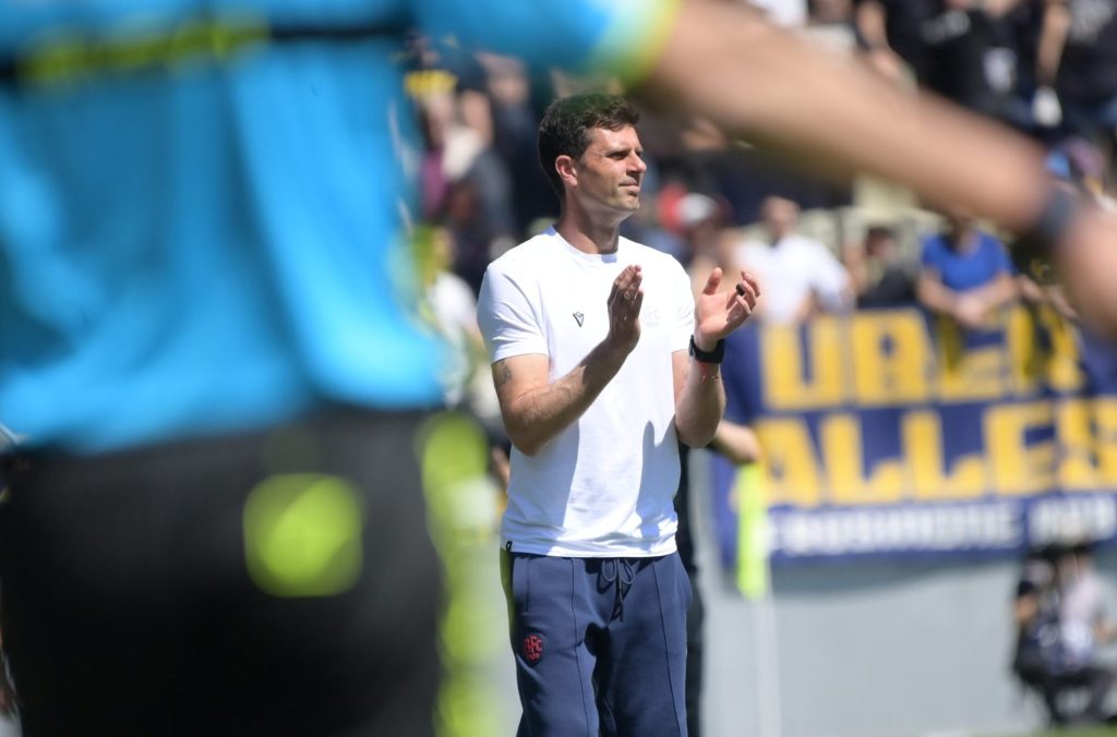 L'allenatore del Bologna Thiago Motta in occasione della trasferta di Frosinone